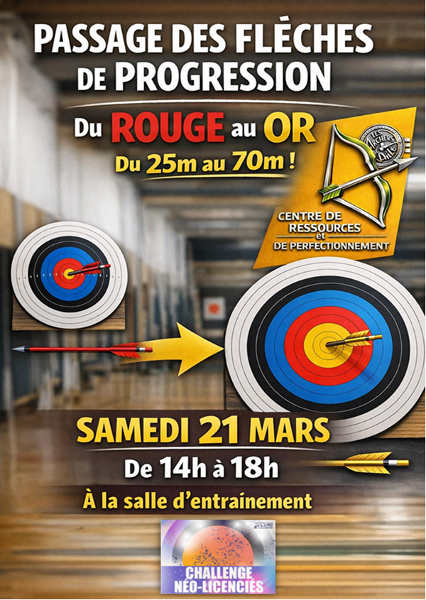 Passage de flèches U13 à S3 | Samedi 21 mars de 14h à 18h