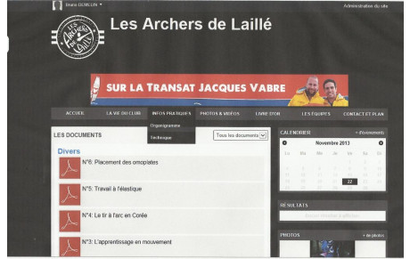 Nouvelle page &quot;Technique&quot; dans le menu &quot;Infos Pratiques&quot;