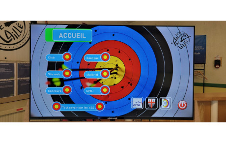 Borne informatique d'accueil